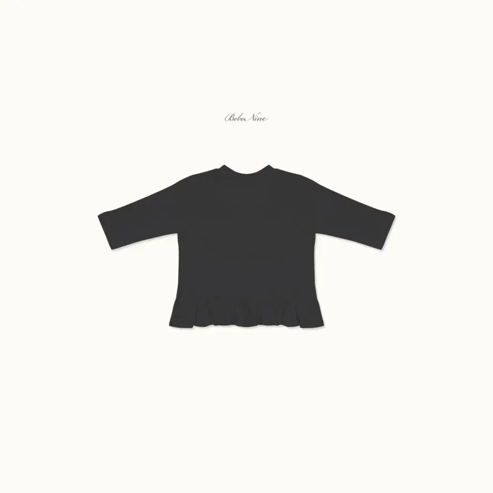 6 <b>Bebe nine上衣</b>Autumn 베이직 프릴 무지티 65-120cm