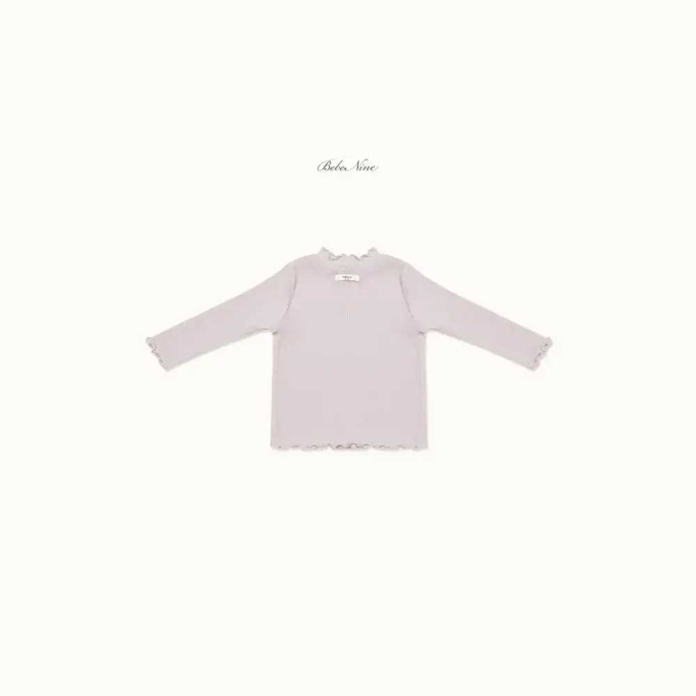 6 <b>Bebe nine上衣</b>Autumn 부들 프릴 골지티 65-120cm