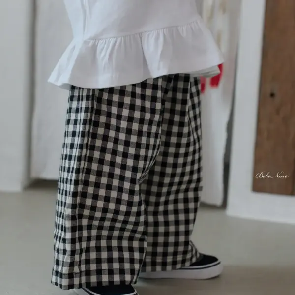 <b>Bebe nine褲子</b>Autumn 메이플 체크 팬츠 65-120cm