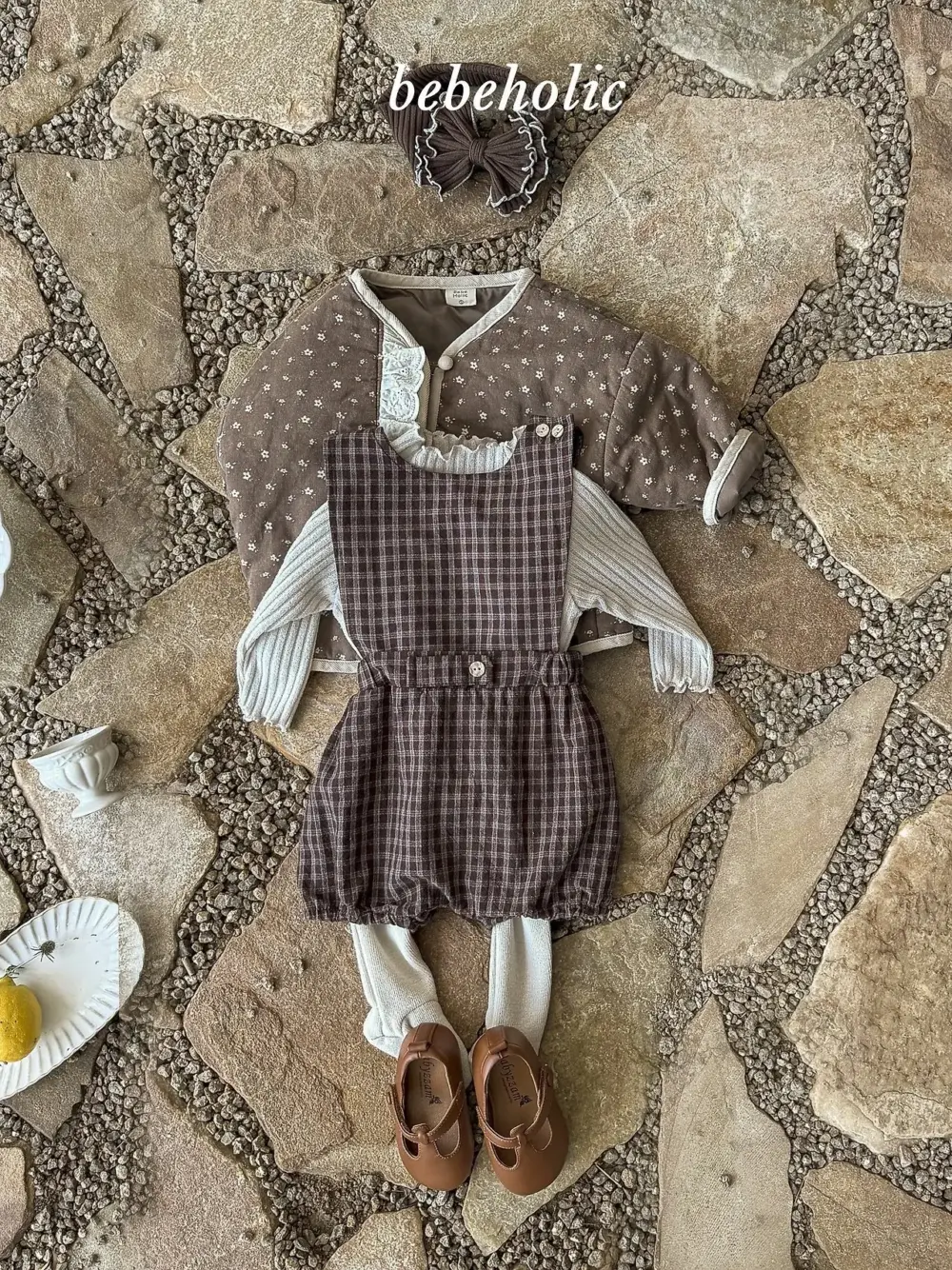 6 <b>|BABY| Bebeholic套裝</b>Autumn 쿠쿠멜빵슈트 3-24M