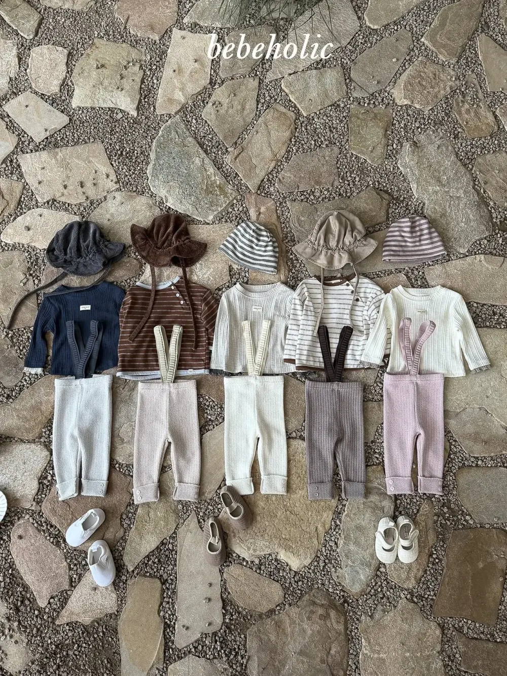 <b>｜BABY｜ Bebeholic吊帶褲</b>Autumn 끌레르니트레깅스 3-24M