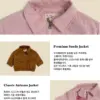 60 <b>OOTTBEBE外套</b>Autumn 브라우니스웨이드자켓 65-115cm