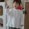 7 <b>Bebe nine上衣</b>Autumn 베이직 프릴 무지티 65-120cm