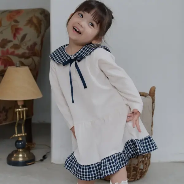 <b>Bebe nine洋裝</b>Autumn 메종 체크 원피스 65-120cm