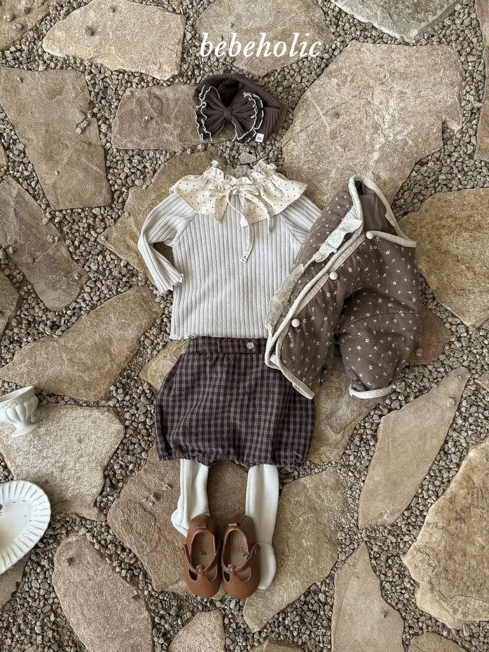 7 <b>|BABY| Bebeholic套裝</b>Autumn 쿠쿠멜빵슈트 3-24M