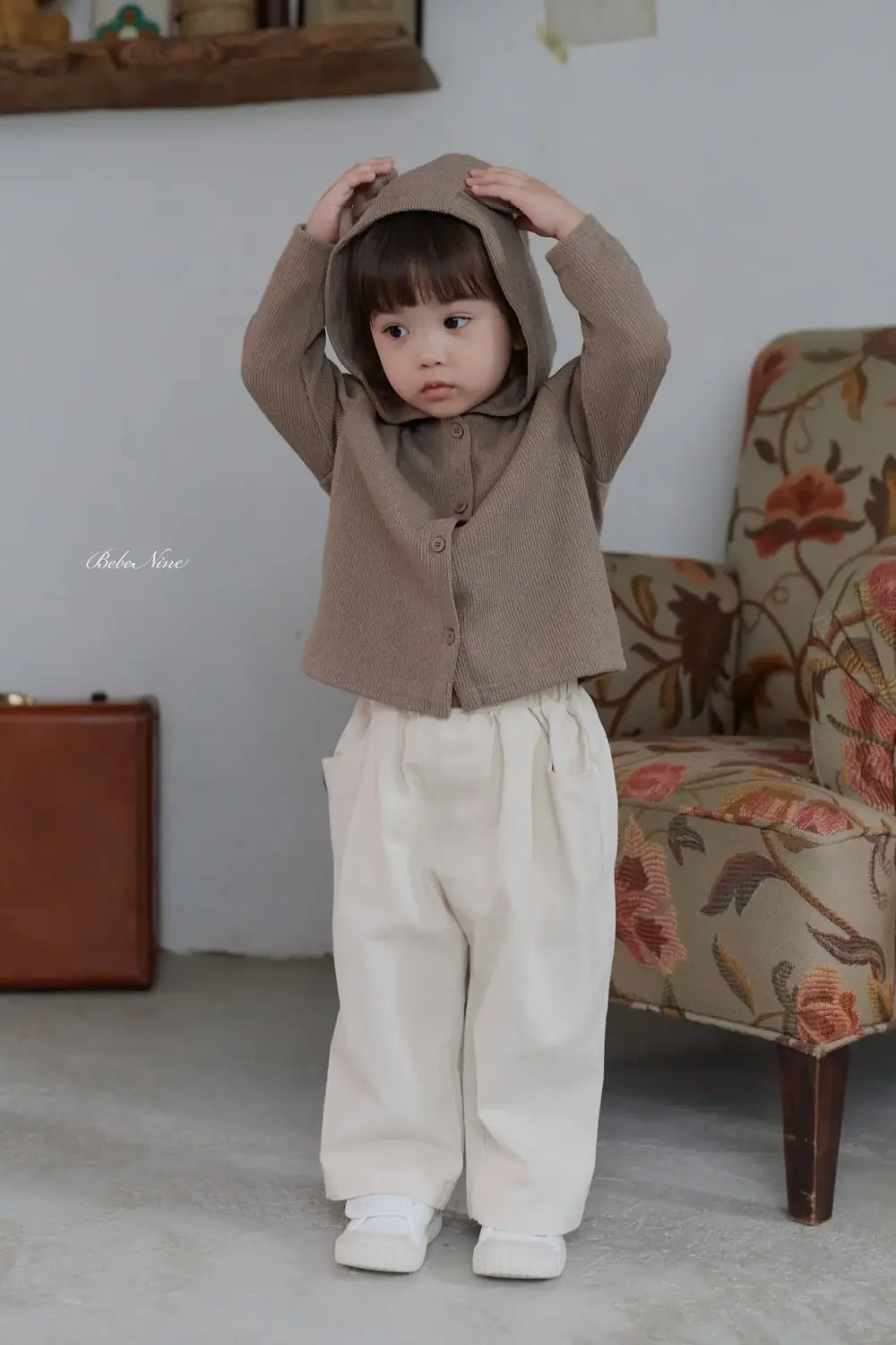 8 <b>Bebe nine外套</b>Autumn 쿠키 곰돌이 가디건 65-120cm