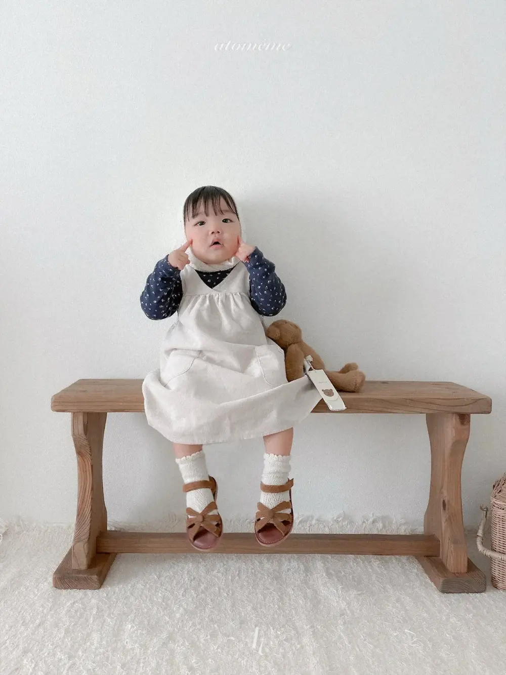 <b>Atomeme 洋裝</b>Autumn 포니 원피스 70-110cm