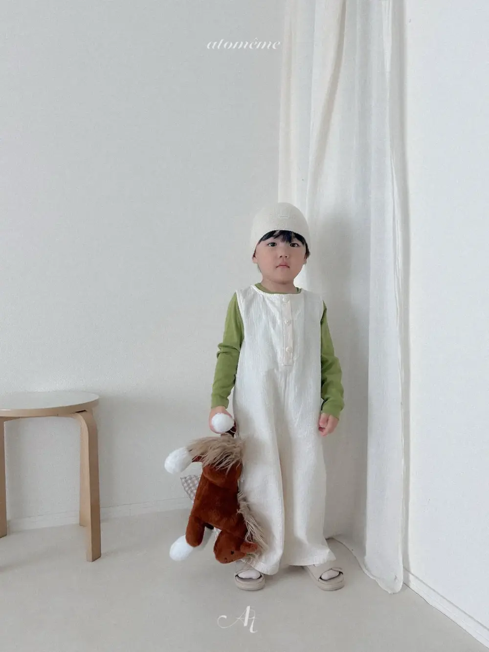 8 <b>Atomeme 吊帶褲</b>Autumn 머쉬룸 오버롤 70-110cm