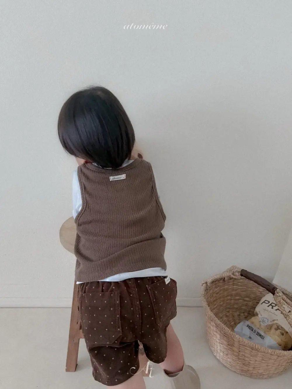 8 <b>Atomeme褲子</b>Autumn 도트 골덴 팬츠 70-110cm