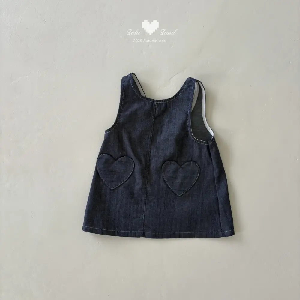 8 <b>|Kids| Lala land洋裝</b>Autumn 하트 주머니 원피스 75-120cm
