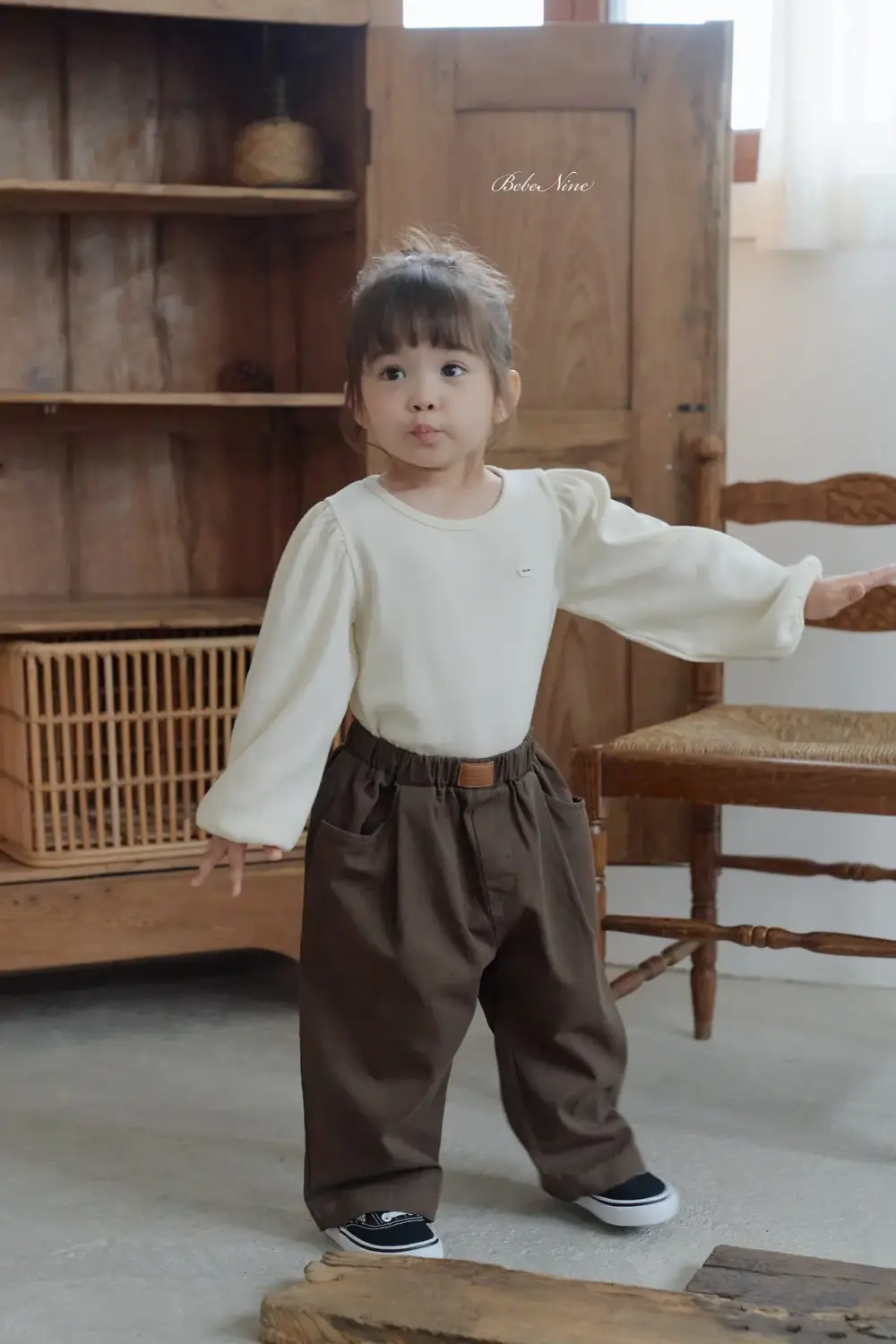9 <b>Bebe nine褲子</b>Autumn 모모 코튼 팬츠 65-120cm