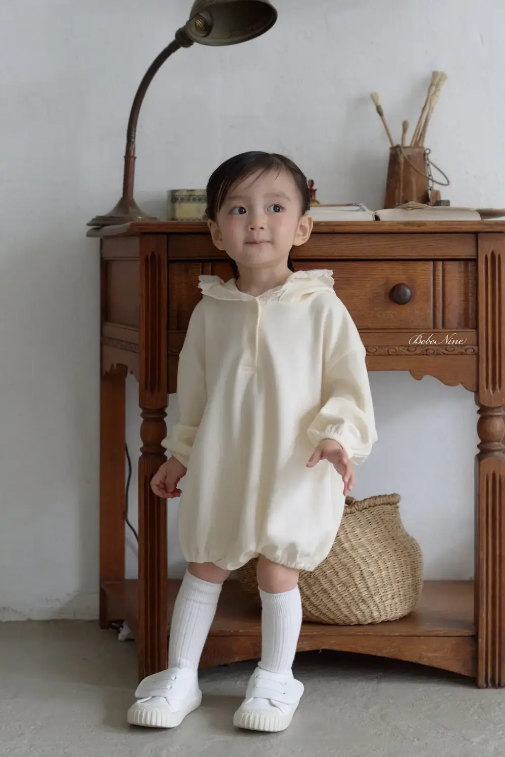 <b>｜BABY ｜Bebe nine 連身衣</b>Autumn 레이스 후드 슈트 65-100cm