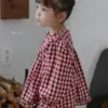 <b>Bebe nine上衣</b>Autumn 루시 체크 블라우스 65-120cm