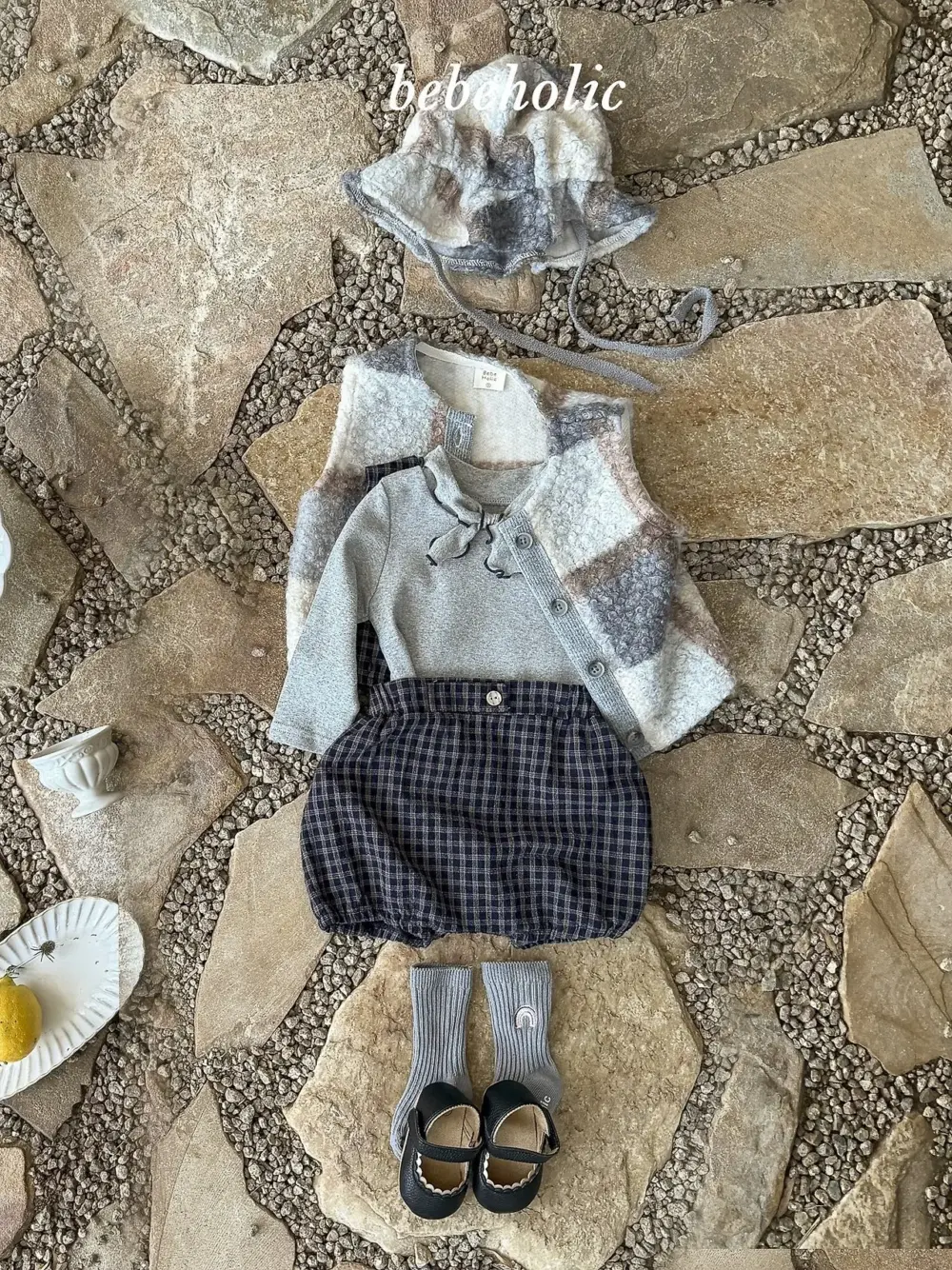 9 <b>|BABY| Bebeholic套裝</b>Autumn 쿠쿠멜빵슈트 3-24M