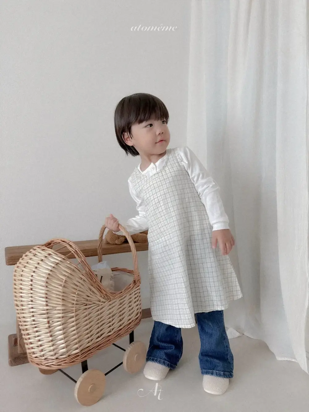 9 <b>Atomeme 褲子</b>Autumn 베리 부츠컷 데님 70-110cm