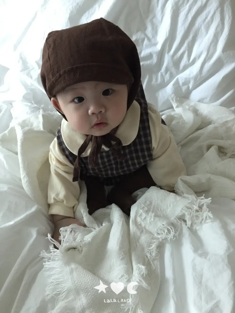<b>｜BABY｜ LaLa land包屁衣</b>Autumn 베베 체크 룸퍼 60-82cm