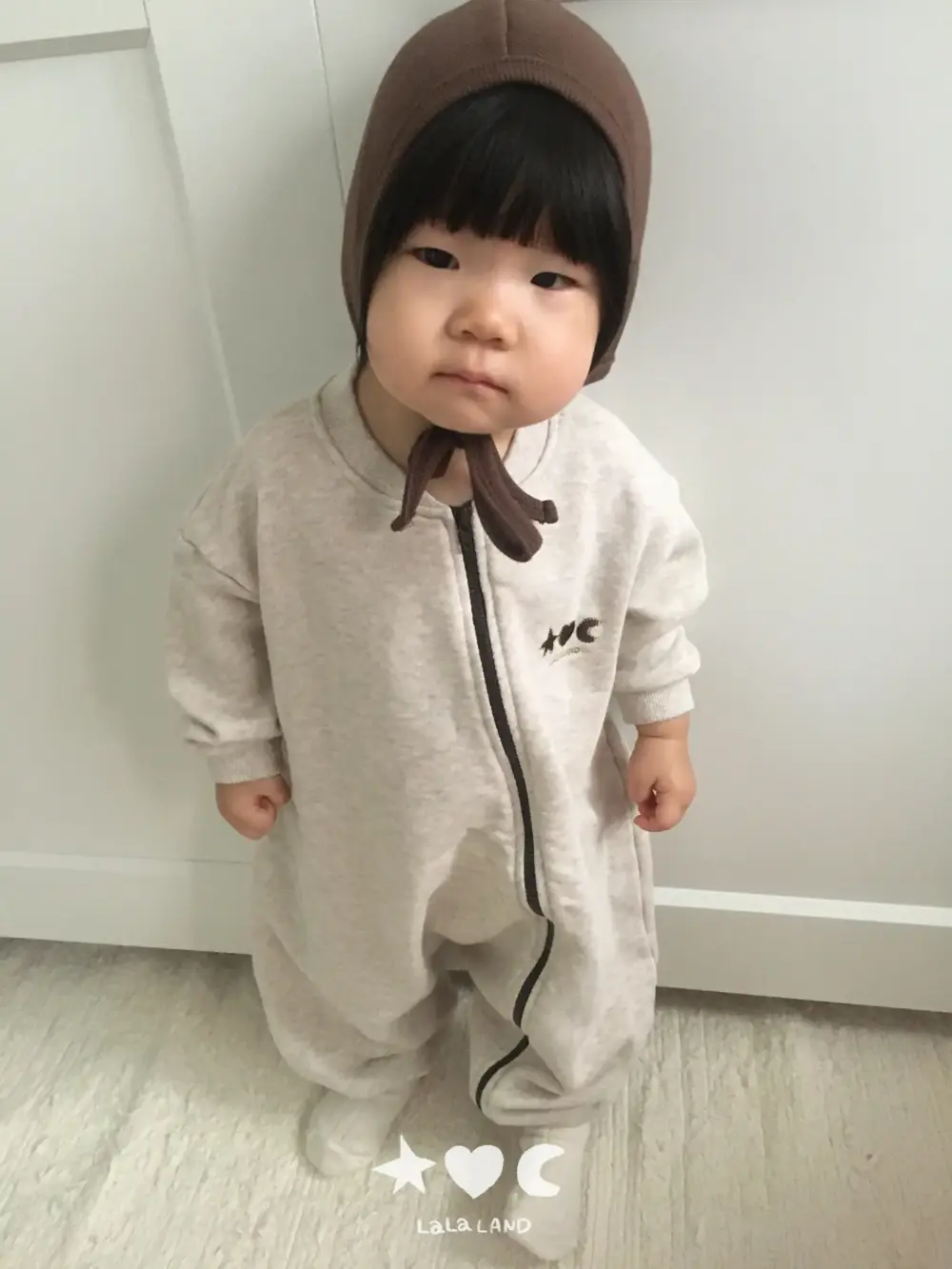 <b>｜BABY｜ LaLa land連身衣</b>Autumn 베베 쭈리 집업 슈트 60-82cm