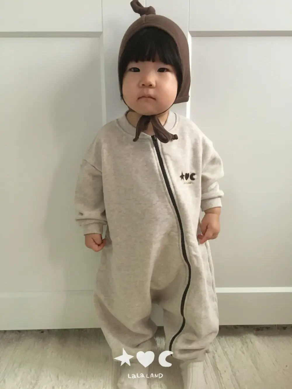 <b>｜BABY｜ LaLa land連身衣</b>Autumn 베베 쭈리 집업 슈트 60-82cm