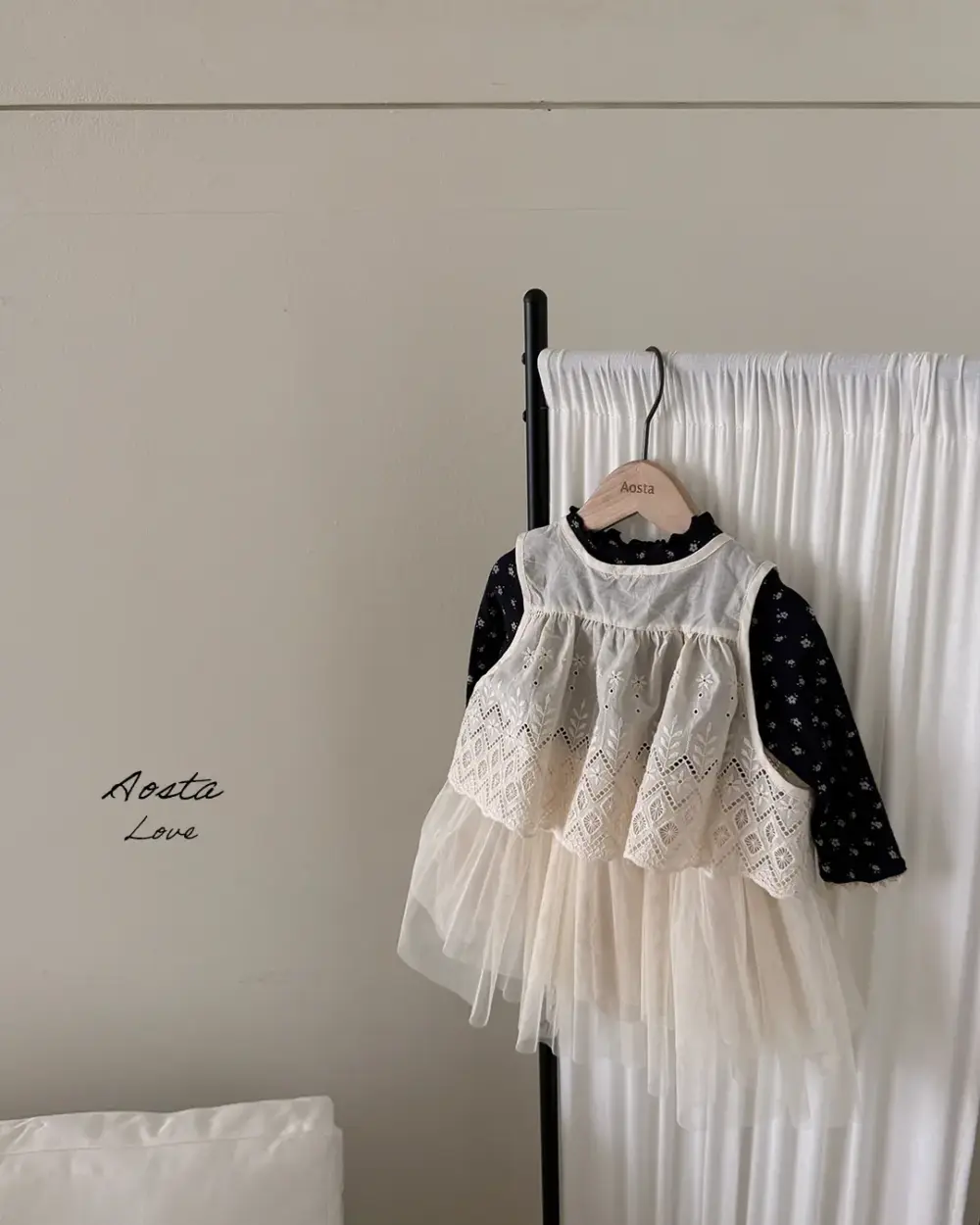 까멜리아원피스 네이비꽃15 <b>Aosta洋裝</b>Autumn 까멜리아원피스 60-115cm