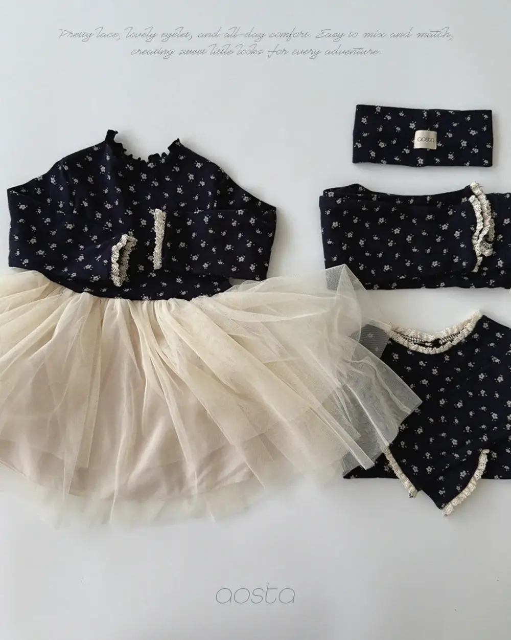 까멜리아원피스 네이비꽃18 <b>Aosta洋裝</b>Autumn 까멜리아원피스 60-115cm