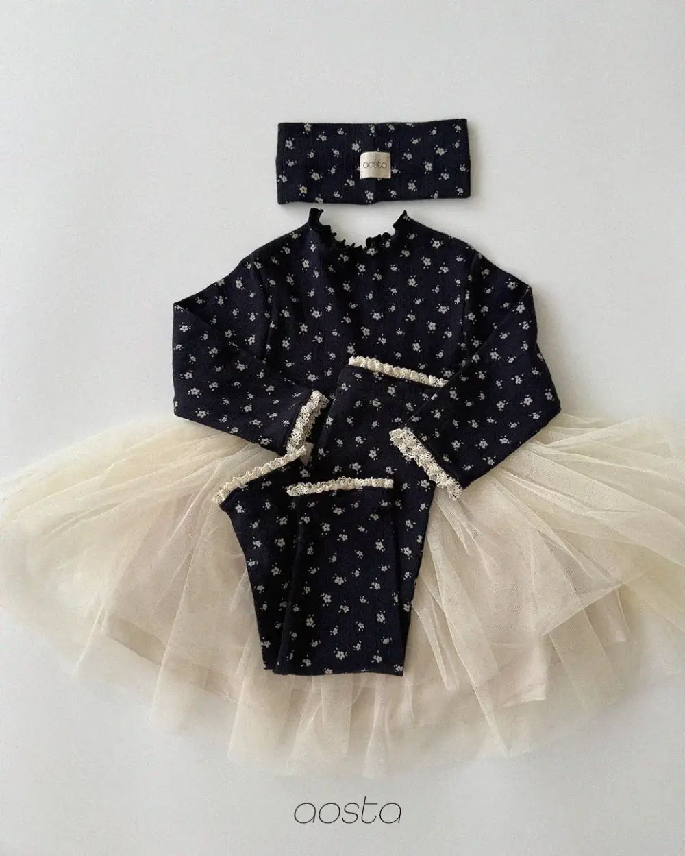 까멜리아원피스 네이비꽃5 <b>Aosta洋裝</b>Autumn 까멜리아원피스 60-115cm
