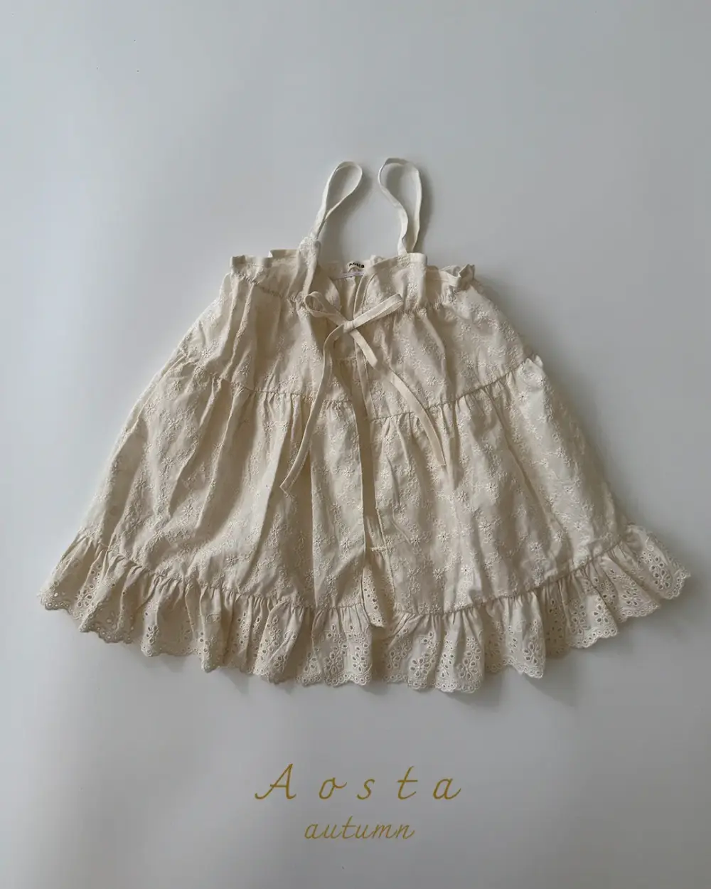 레이스코튼원피스 0 <b>Aosta裙子</b>Autumn 레이스코튼원피스 FREE