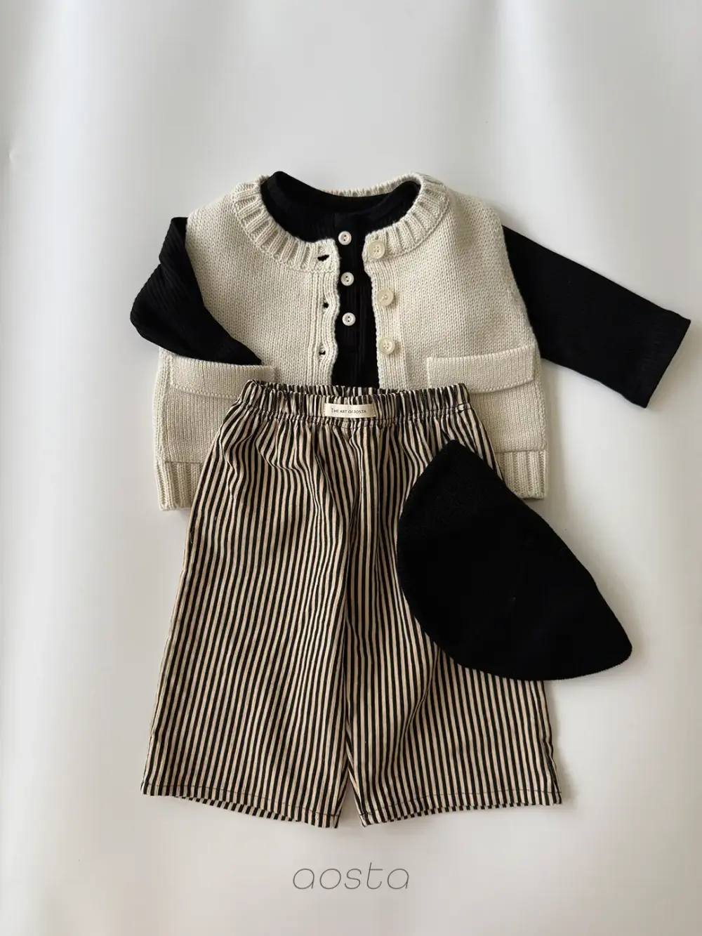 루이스팬츠 블랙9 <b>Aosta褲子</b>Autumn 루이스팬츠 60-115cm