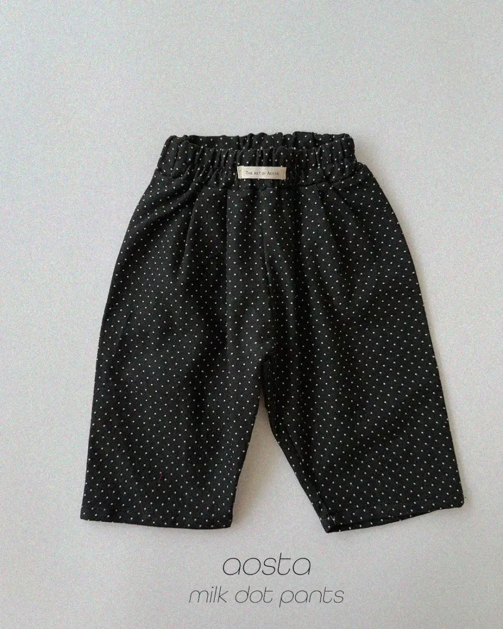 밀크도트팬츠 블랙1 <b>Aosta褲子</b>Autumn 밀크도트팬츠 60-115cm