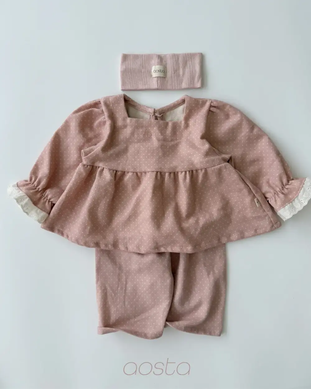 밀크도트팬츠 핑크17 <b>Aosta褲子</b>Autumn 밀크도트팬츠 60-115cm