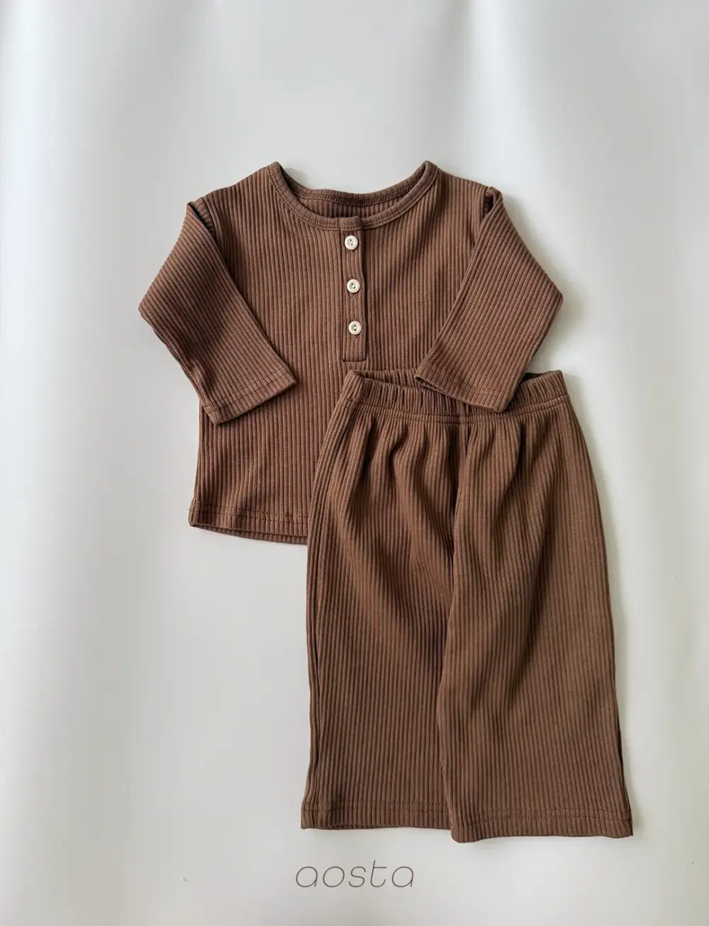 버터버튼티 브라운2 <b>Aosta上衣</b>Autumn 버터버튼티 60-115cm