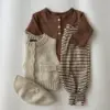 버터버튼티 브라운3 <b>Aosta上衣</b>Autumn 버터버튼티 60-115cm