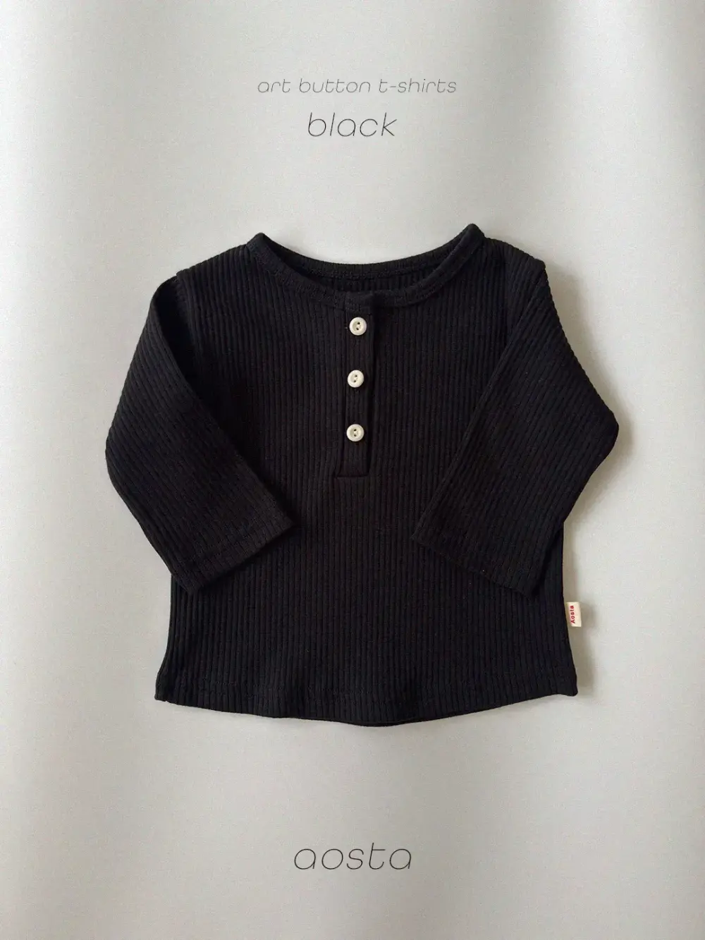버터버튼티 블랙1 <b>Aosta上衣</b>Autumn 버터버튼티 60-115cm