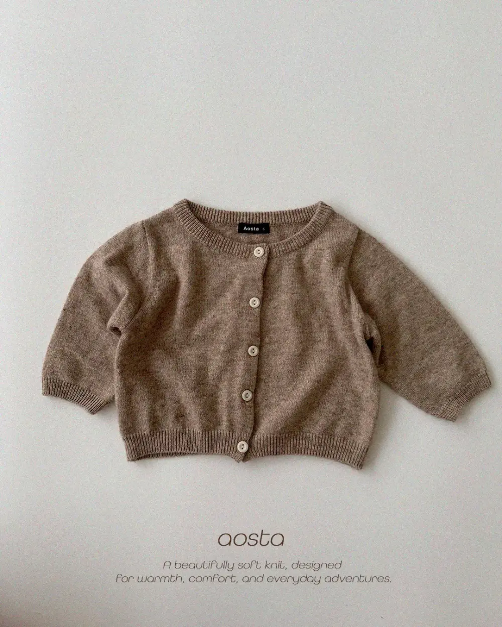 울니트가디건 오트밀1 <b>Aosta罩衫</b>Autumn 니트캐시미어가디건 60-115cm