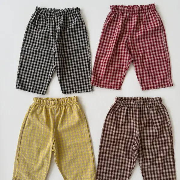 카라멜체크팬츠 0 <b>Aosta褲子</b>Autumn 카라멜체크팬츠 60-115cm