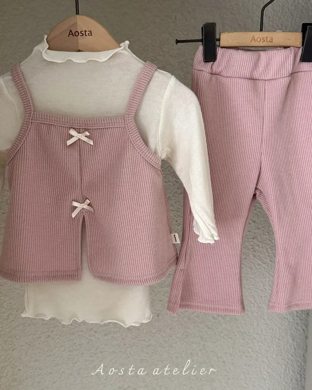 트임바지 핑크4 <b>Aosta褲子</b>Autumn 비비바지 60-115cm
