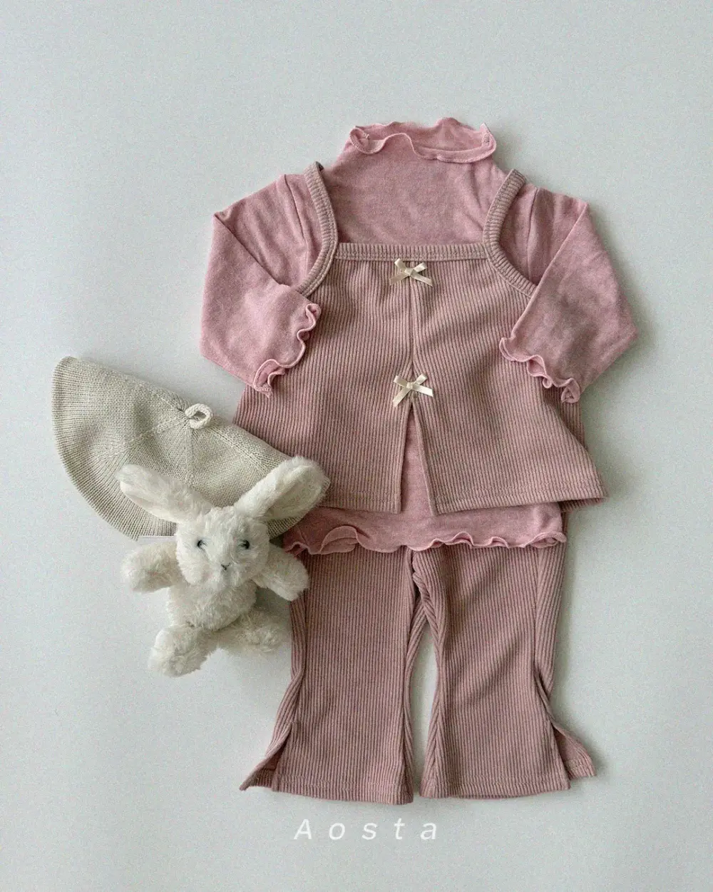 트임바지 핑크9 <b>Aosta褲子</b>Autumn 비비바지 60-115cm