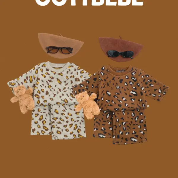 <b>OOTTBEBE套裝</b>Winter 호피니트셋업 65-115cm
