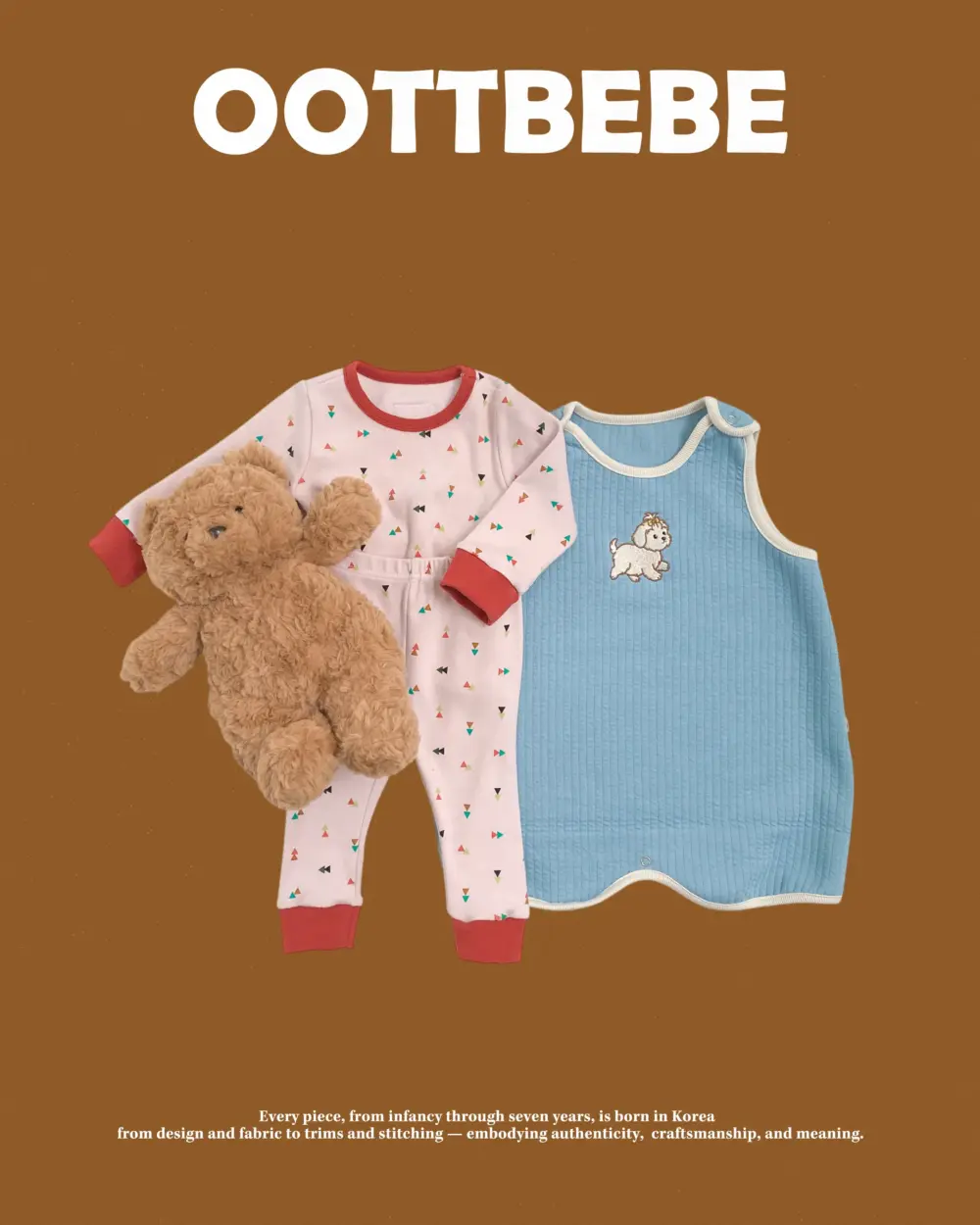 <b>OOTTBEBE套裝</b>Winter 세모네모실내복 65-115cm