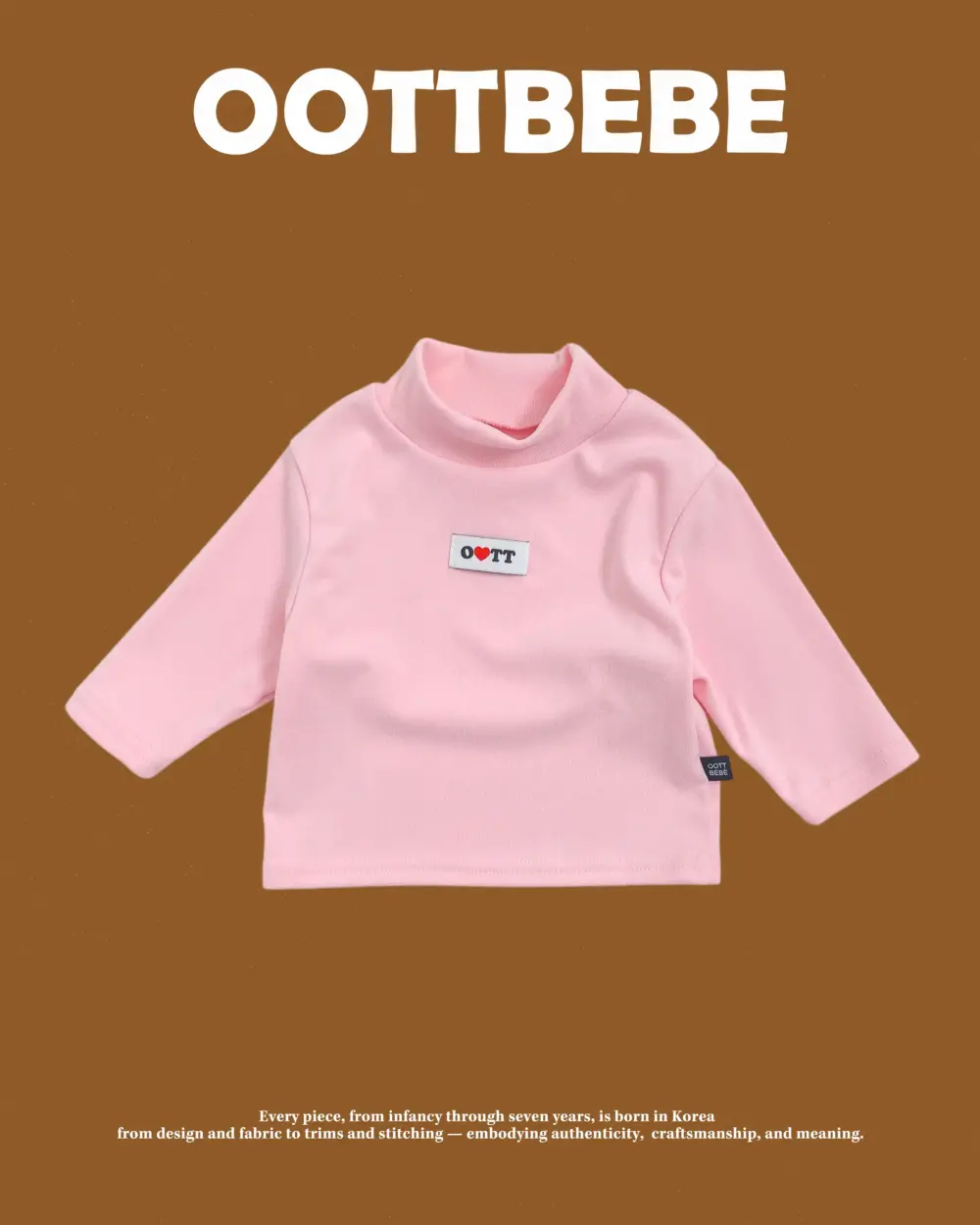 <b>OOTTBEBE上衣</b>Winter 말랑목폴라T 65-115cm