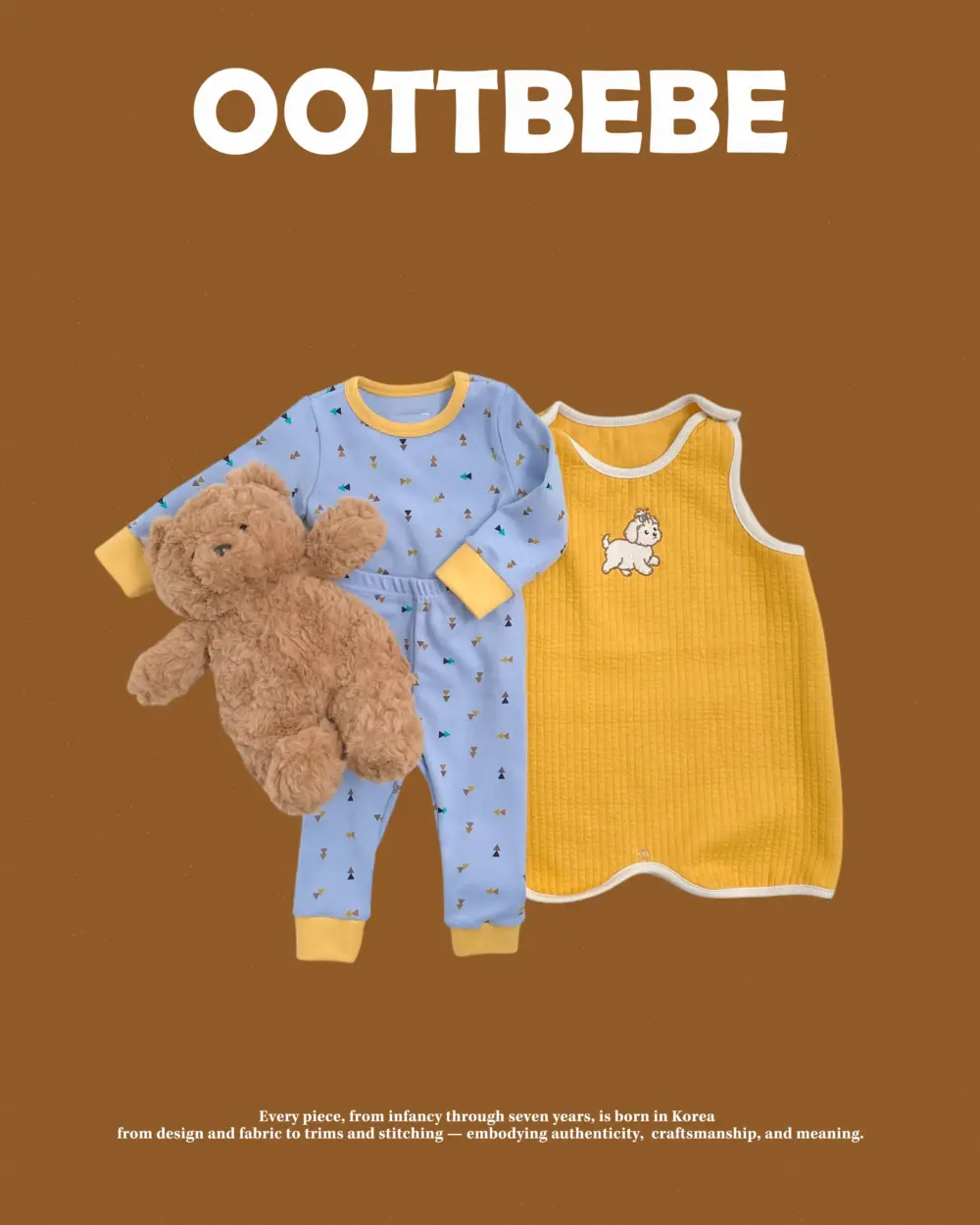 <b>OOTTBEBE套裝</b>Winter 세모네모실내복 65-115cm