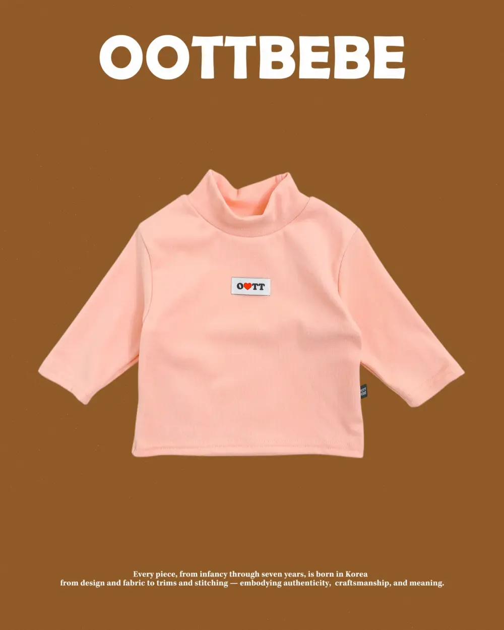 <b>OOTTBEBE上衣</b>Winter 말랑목폴라T 65-115cm