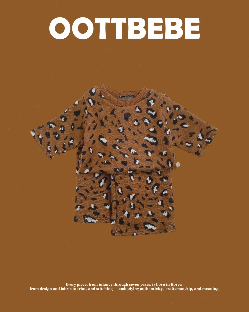 <b>OOTTBEBE套裝</b>Winter 호피니트셋업 65-115cm