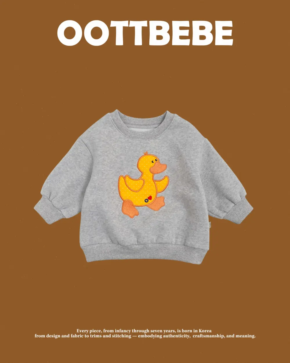 <b>OOTTBEBE上衣</b>Winter 오리맨투맨 65-115cm