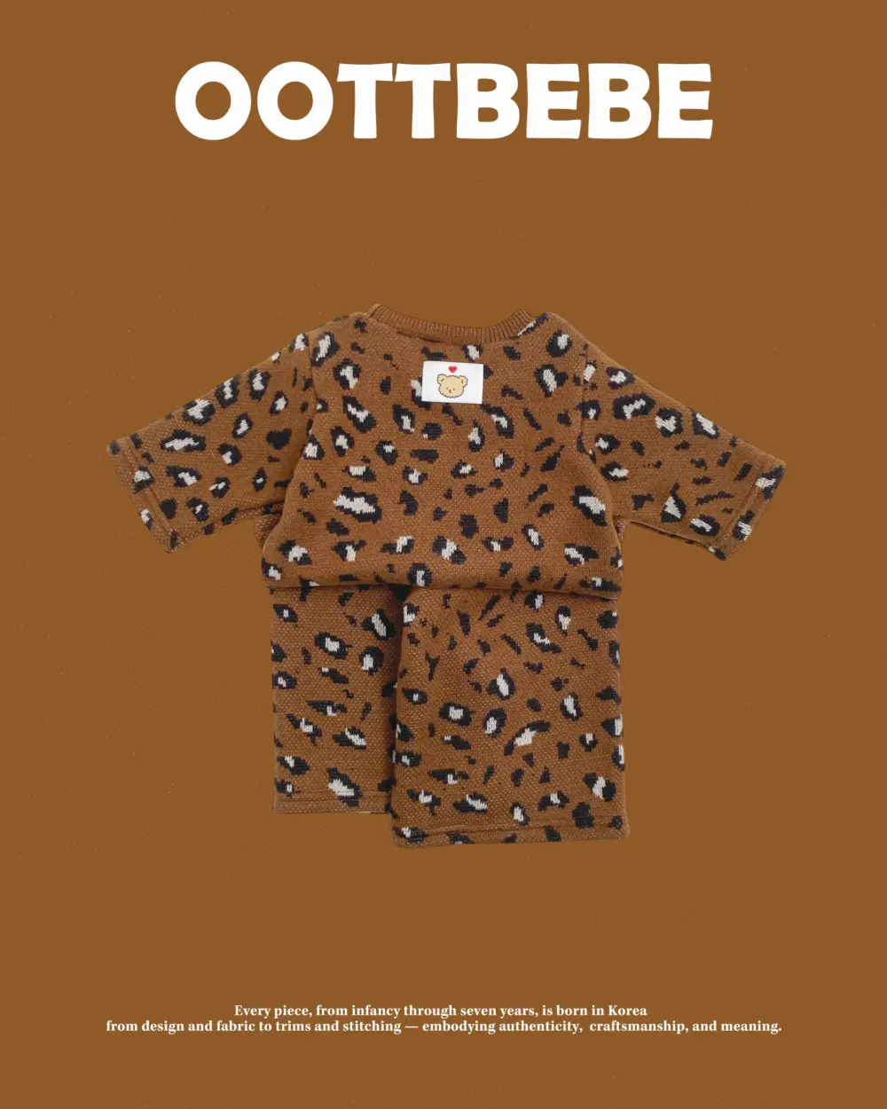 <b>OOTTBEBE套裝</b>Winter 호피니트셋업 65-115cm