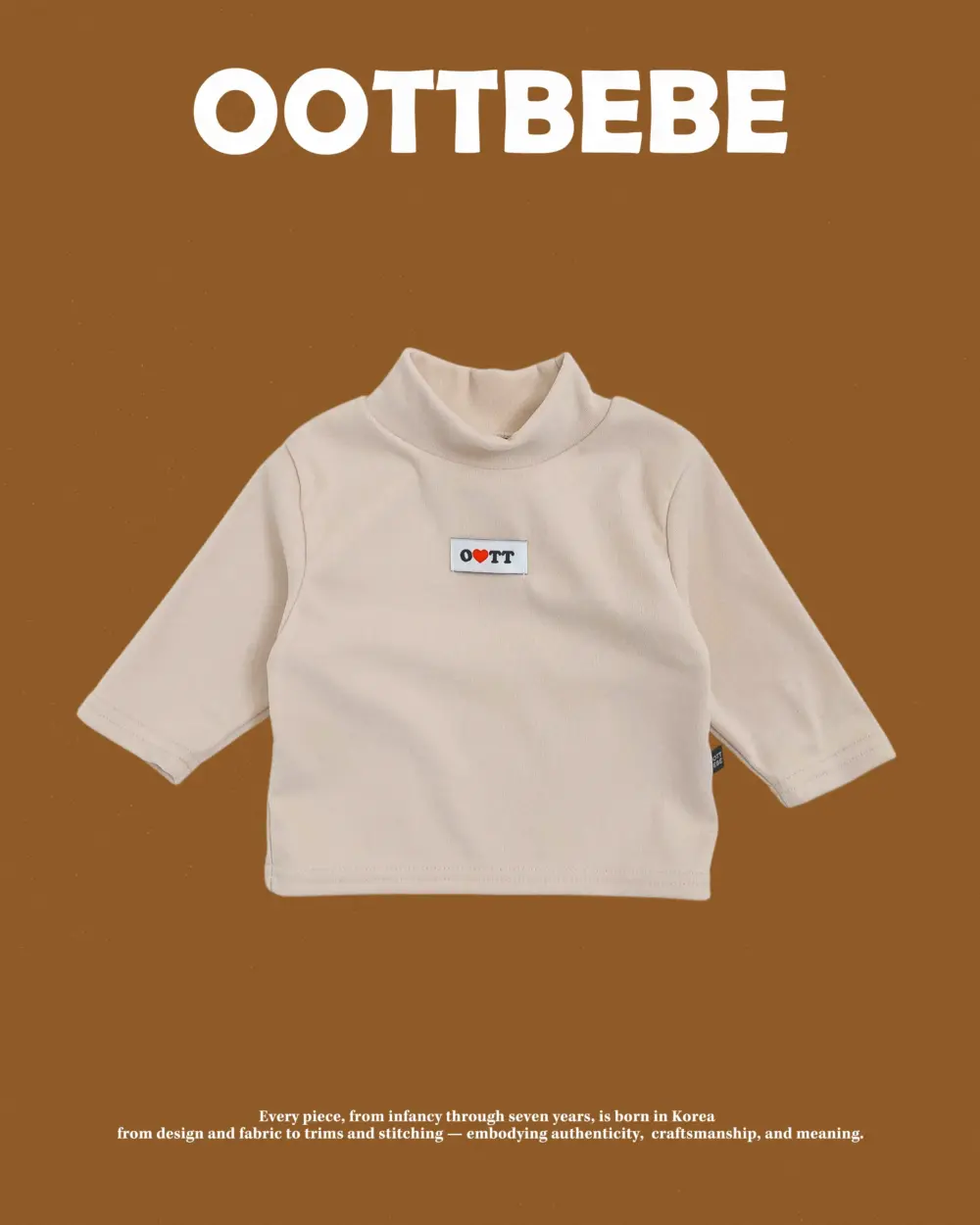 <b>OOTTBEBE上衣</b>Winter 말랑목폴라T 65-115cm