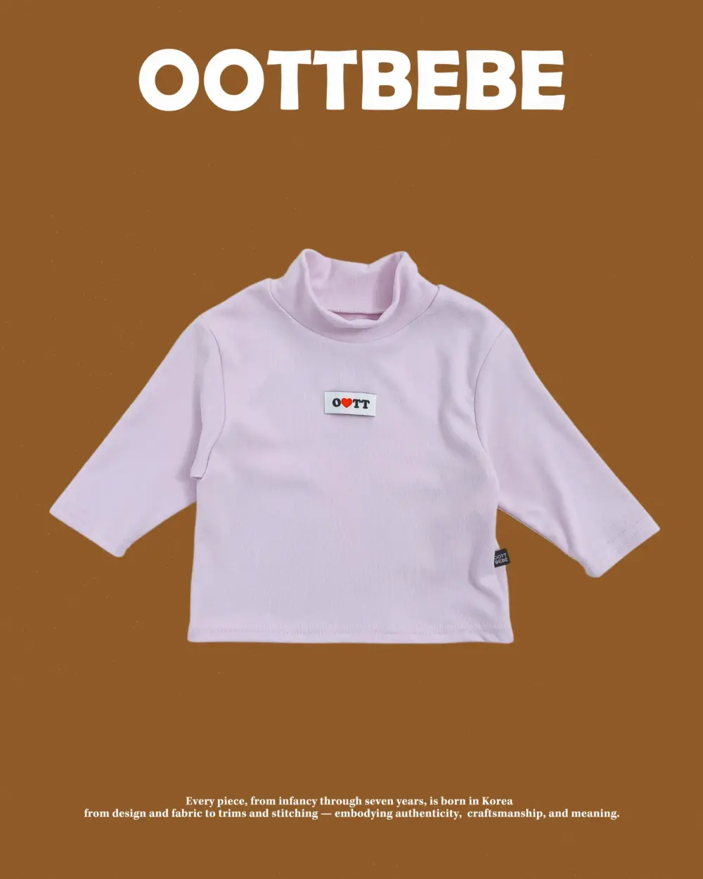 <b>OOTTBEBE上衣</b>Winter 말랑목폴라T 65-115cm