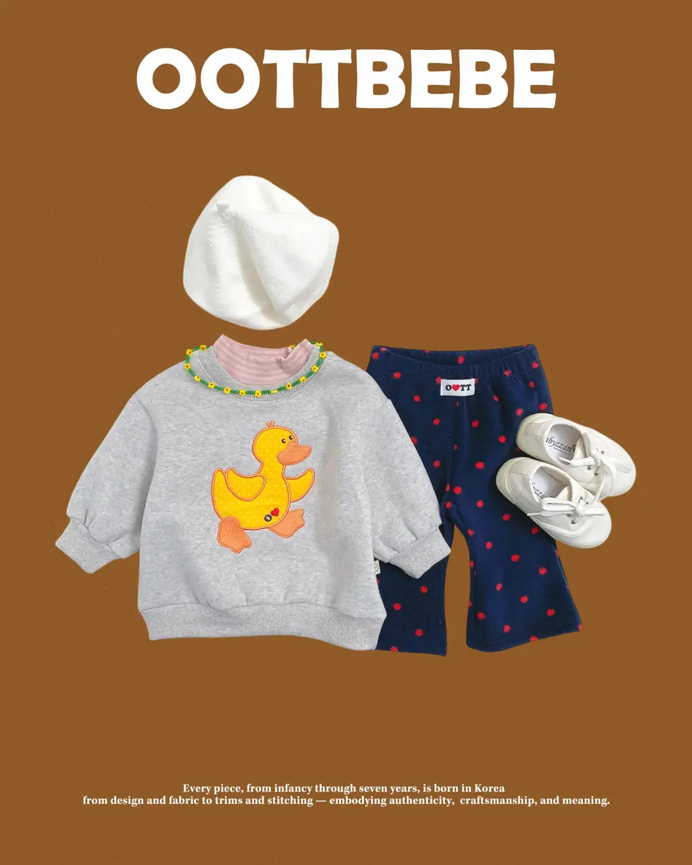 <b>OOTTBEBE上衣</b>Winter 오리맨투맨 65-115cm