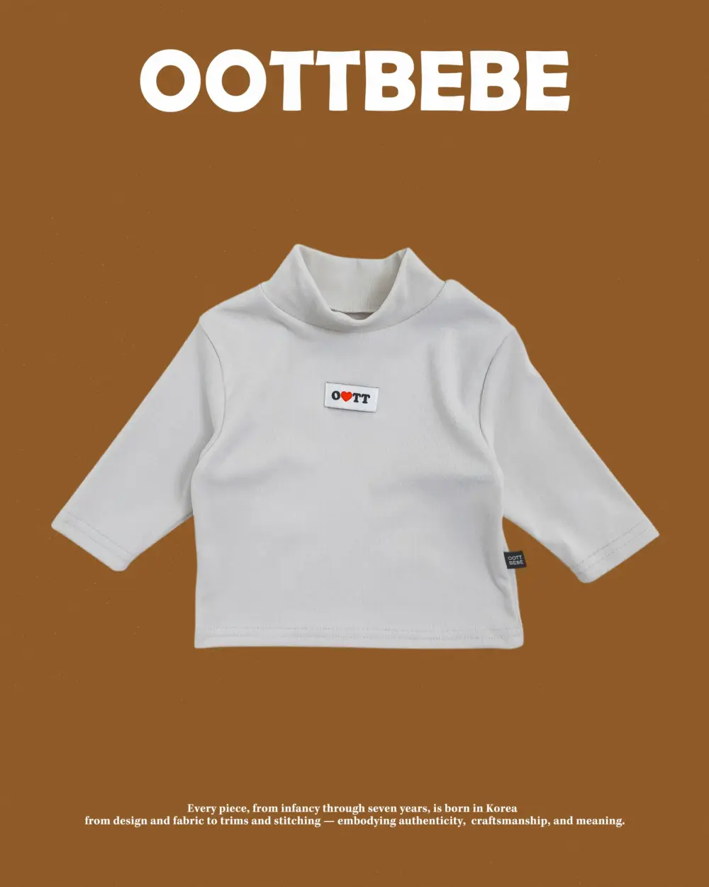<b>OOTTBEBE上衣</b>Winter 말랑목폴라T 65-115cm
