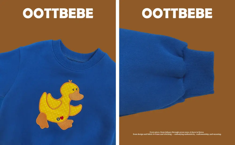 <b>OOTTBEBE上衣</b>Winter 오리맨투맨 65-115cm