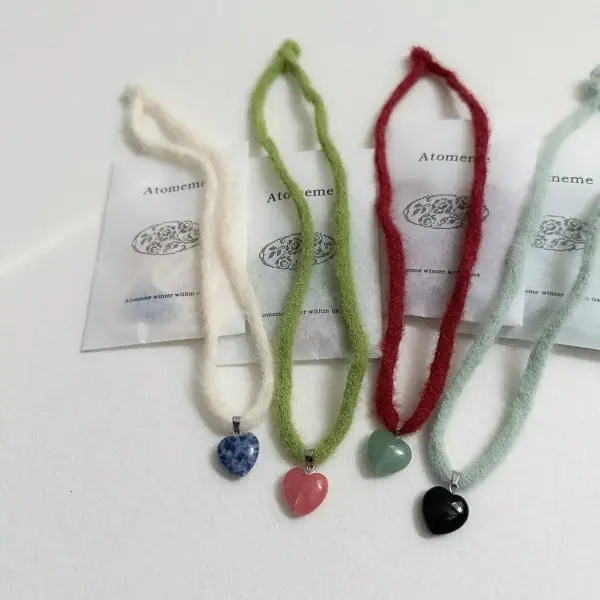 <b>Atomeme飾品</b>Winter  러브 원석 목걸이 FREE